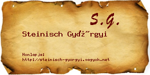 Steinisch Györgyi névjegykártya