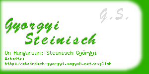 gyorgyi steinisch business card